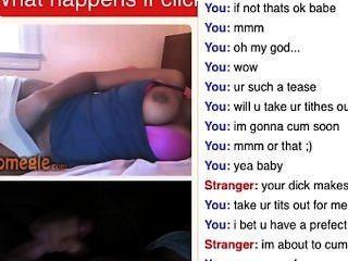 Horny white girl plays omegle