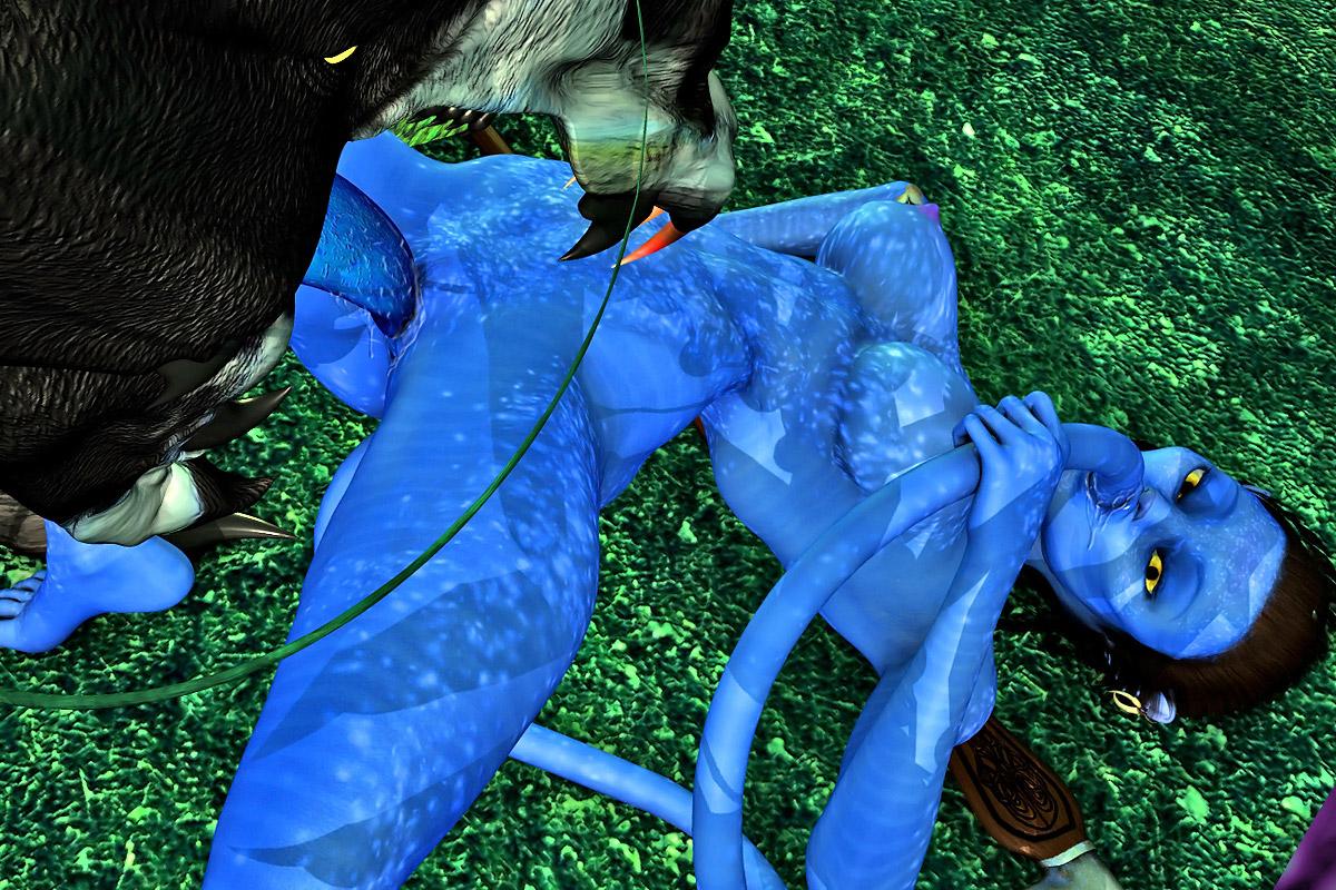 Blue avatars having sex