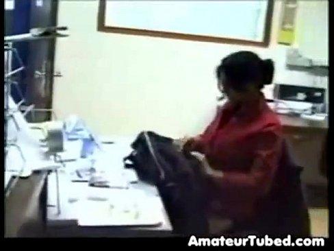 Busty indian office anal