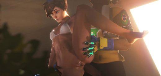 Tracer anal creampie