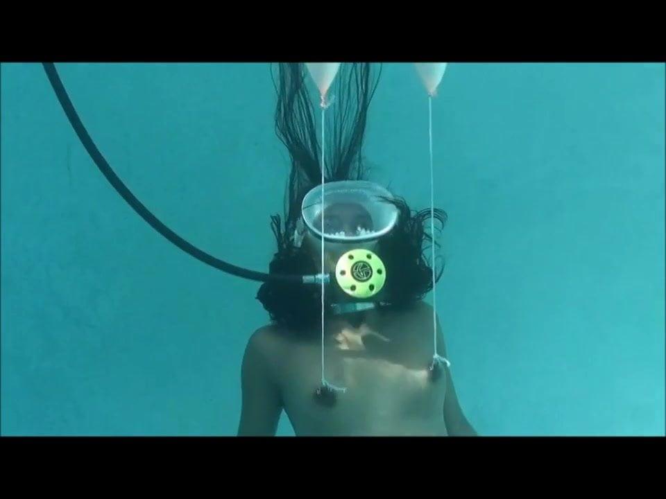 Underwater frogwoman