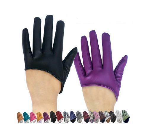 Sex city half leather gloves