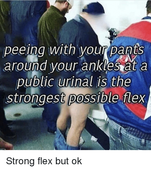 Silver pants pissing