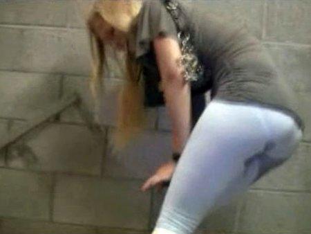 Girl Pissing On Herself
