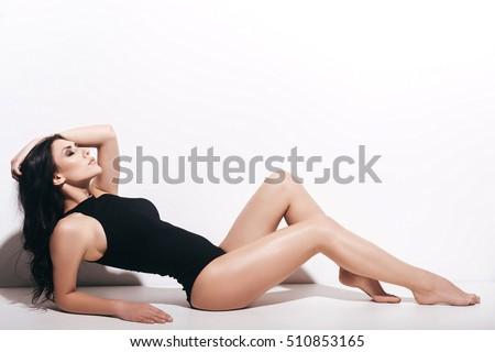 Fat woman laying on side