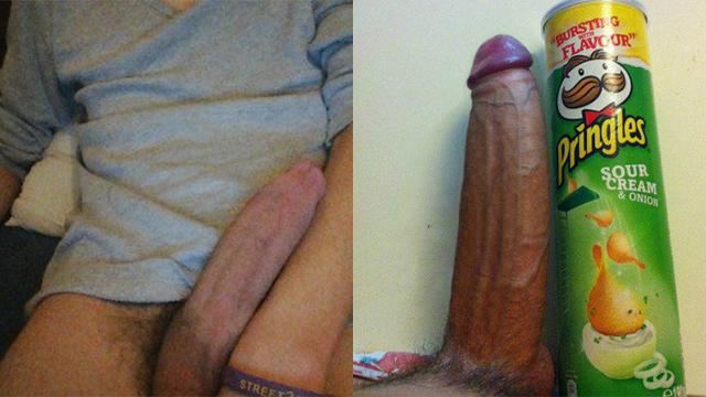 Guy holding his huge dick