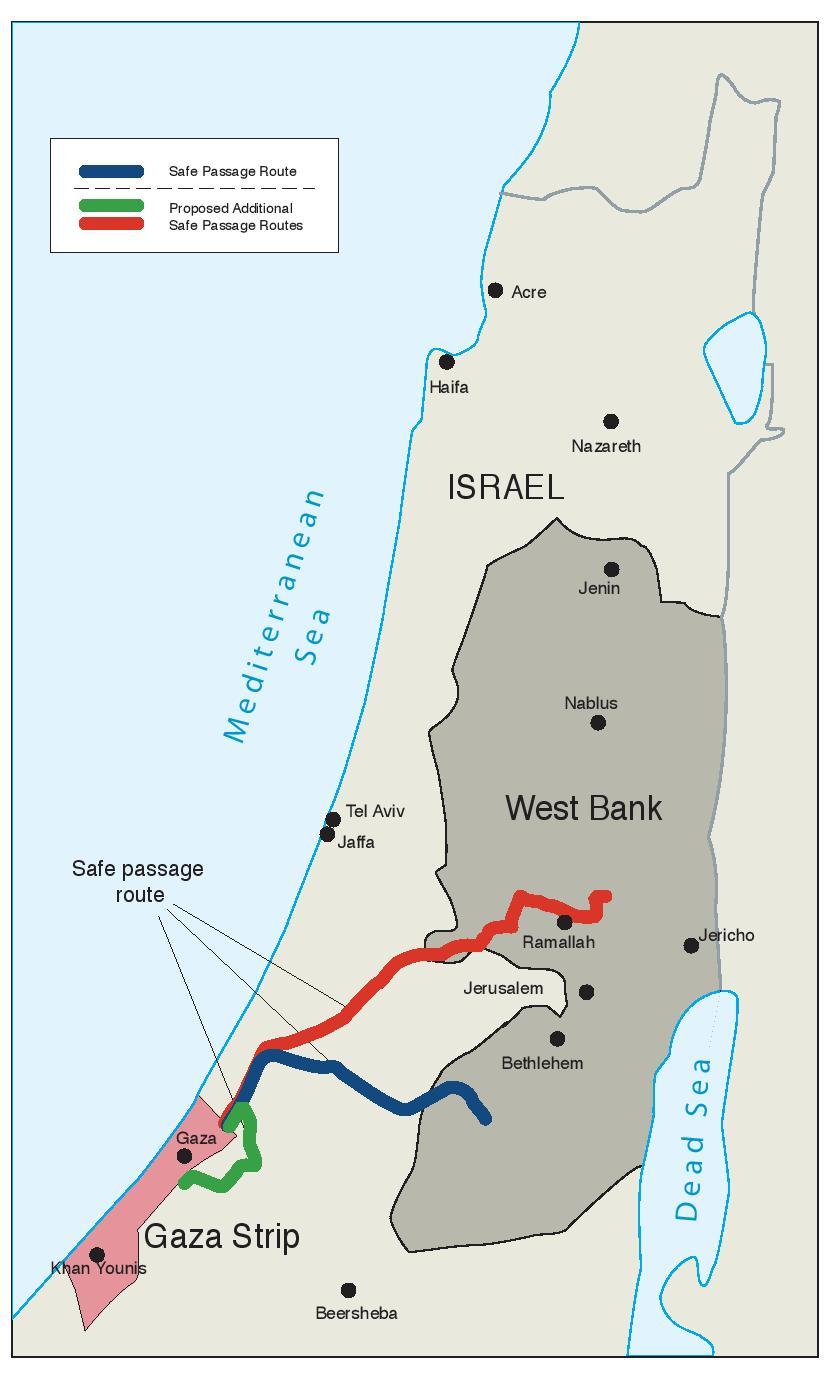 best of West and strip of Map bank gaza