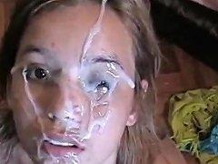 best of Facial in and on Russian face sauna cum teen