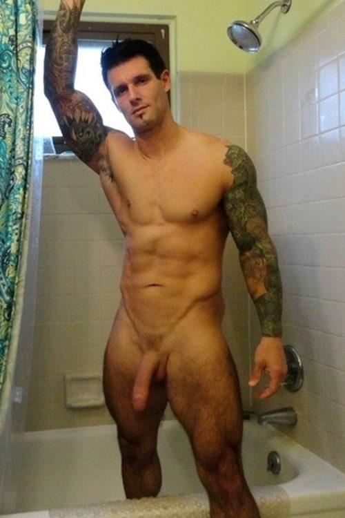 Men with huge dick in shower