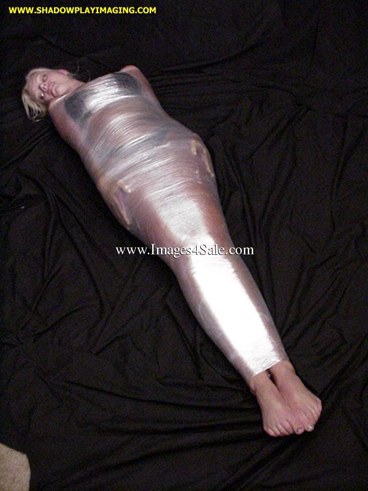 Plastic wrap and in bondage sex