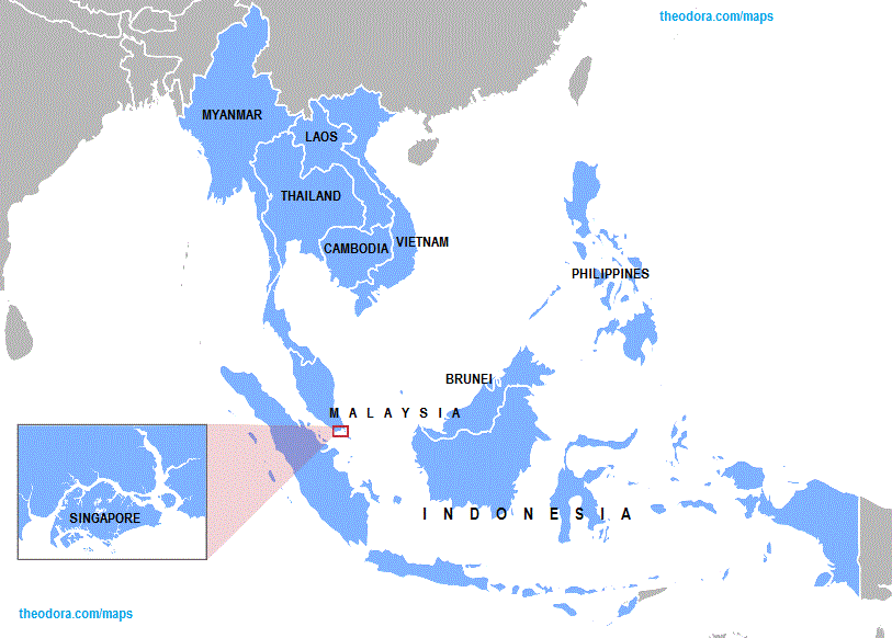 POTUS reccomend Asian nations map