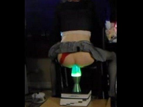 Girl masturbates with lava lamp Lava-lamp teen