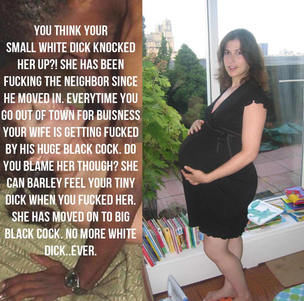 White wife cuckold captions pregnant