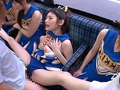 Manager reccomend Young cheerleaders get fucked on bus